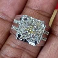 cincin cowo ring silver berlian banjar asli