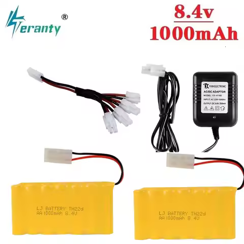 8.4v 1000mAh Battery Charger Sets For RC Car Robots Tanks Guns Boats 8.4v NiCD Battery Aa 700mah 8.4