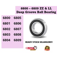 Ball Bearing 6800 6801 6802 6803 6804 6805 6806 6807 6808 DEEP GROOVE BEARING ZZ/2RS