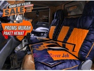 Sarung jok mobil truk ragasa 125 Ps - Ps 100 - Model sofa bonus sarung stir - Cover sarung jok mobil