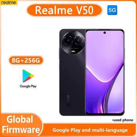OPPO Realme V50 5G smartphone Global firmware MTk Dimensity 6100+ 6.72" 2400x1080 8GB 256GB 13MP Cam