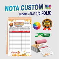 Print 1/4 3 Ply Notes, 75 Sheets, Free Design, Free Logo, Free Your Own Name Y&H yudha graphics