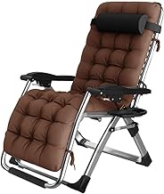Home leisure chair Sun Lounger Recliner Chairs with Cushion |Garden Chair for Beach Patio Garden Camping| Reclining Foldable Reclining Chair with Headrest Capacity - Brown needed