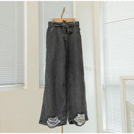 Labiba Fancy JEANS Pants' CELANA JEANS' CELANA ROBEK' CELANA RIBBON WAIST