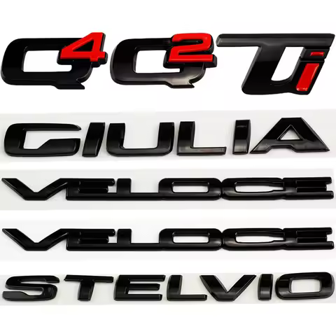 Q2 Q4 GIULIA VELOCE STELVIO Ti badge glossy black car stickers for alfa romeo refir rear boot car ac