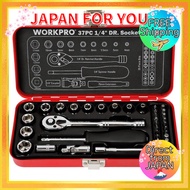 【Direct from JAPAN・Free Shipping】WORKPRO Socket Wrench Set Garage Tool Set Ratchet Wrench 6.35mm (1/