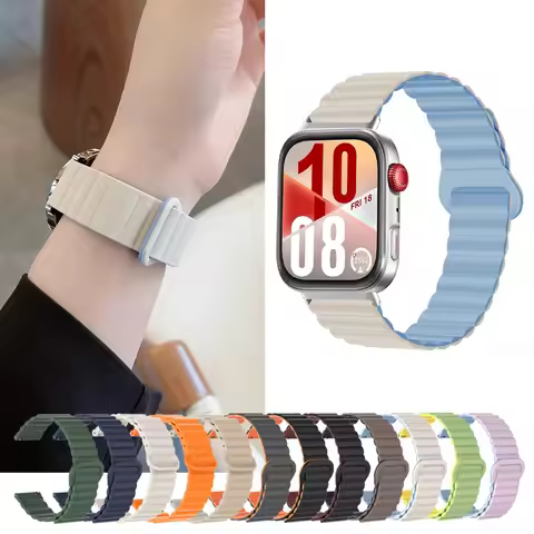 Buckle-free Magnetic Silicone Strap For Huawei Watch Fit 4 3 2 Fit4 Pro