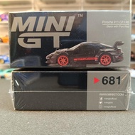 Mini GT 681 Porsche 911 (992) GT3 RS Black w/ Pyro Red