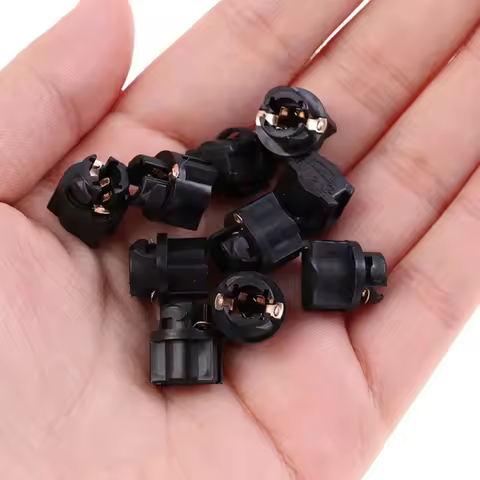 5PCS Signal Lamp T5 Led Twist Socket Instrument Panel Cluster Socket Lamp Holder Base T5 Socket Car 