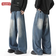 MANN'S Seluar Jeans Lelaki loose Korean style premium denim baggy pants causal男士休闲宽松韩版蓝色牛仔裤