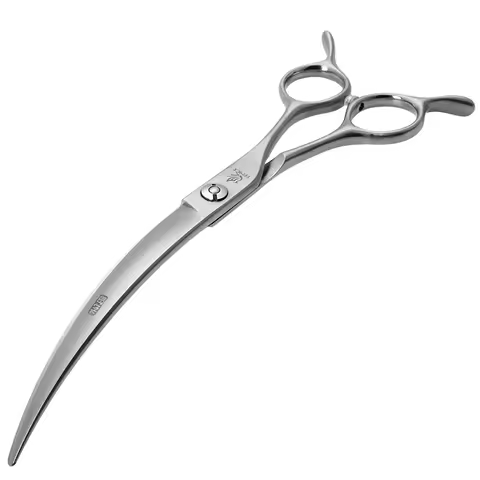 Fenice 6.0/6.5/7.0/7.5inch Big Curved Scissors 45° Curved Scissor for Dog Beauty Scissors Pets Dog G