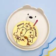 4吋熊HAPPY生日蛋糕 | 手繪客製化 重乳酪 似顏繪 情人節紀念日