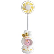Kipas Angin Duduk Portable 3In1 Usb Charger Karakter Sanrio Dengan Lampu Led Dan Rautan Pensil