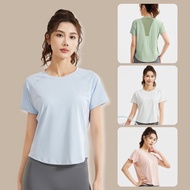 Women's Exercise Shirt Yoga Sports T-Shirt Soft Fabric Breathable Sport Outdoor Running Sport T Shir