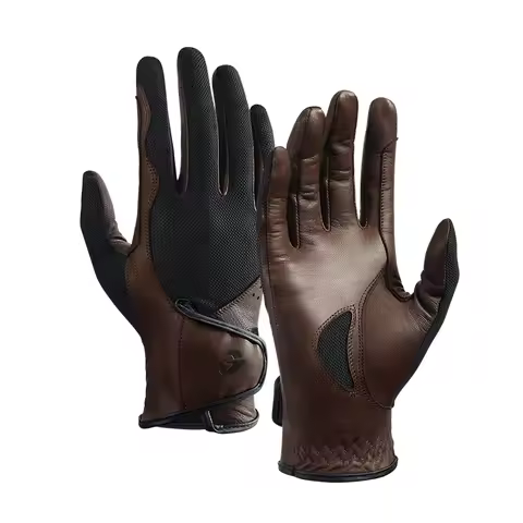Premium Goat Skin Riding Gloves Anti Slip Reinforced Palm UV Sweat Dust Salt Resist For Galilee Eque