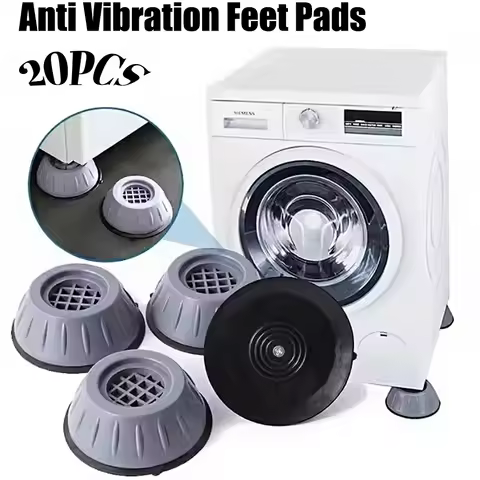 1-20PC Anti Vibration Feet Pads Silent Washing Machine Slipstop Skid Raiser Mat Washing Dryer Machin