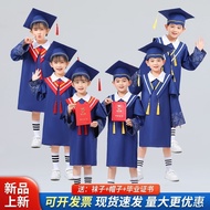 Children Doctoral Uniform Kindergarten Doctoral Uniform Graduation Photo Doctoral Cap Graduation Robe Primary School Student Suit Clothing Children Doctoral Uniform Kindergarten Doctoral Uniform Graduation Photo Doctoral Cap Graduation Robe