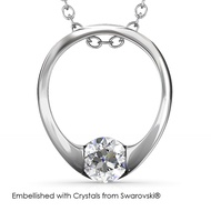 Mini Ring Pendant Liontin Lapis Emas dan Crystal Premium Crystal Premium Austria by Her Jewellery