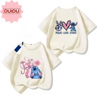 【220G 100%Cotton T-shirt】DUDU READY STOCK COD✅Produk baru pada 2026 kanak-kanak perempuan kartun kla