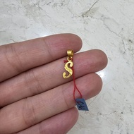 Liontin Huruf S Kadar 875 Kado Istimewa Pendant Mata Kalung 20K 20 Karat Bandul Pendant Jewelry Medi