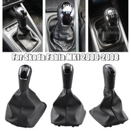 Fit for Skoda Fabia MK1 2000 - 2008 5 Speed Pu Leather + Plastic Gear Shift Knob