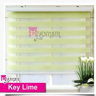 Bidai Korea / Korea Zebra blinds / Width 2 / 3 / 4 / 5 / 6 / 7 Feet x Height 6 & 8 Feet / Key Lime