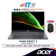 Acer Swift 3 SF316-51-56QK 16.1" Laptop (Intel® Core™ i5-11300H | 8GB | 512GB SSD | Intel Iris Xe Graphics | Pre-Installed MS Office Home &amp; Students)