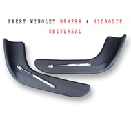 Paket Winglet Bumper Diffuser &amp; Hidrolik Huben Mobil, Truk, &amp; Bus Universal