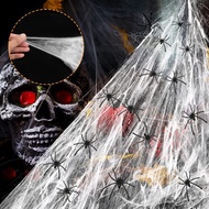 Halloween Spider Web Decorations Indoor Outdoor Large Stretch Stretchy Spider Web