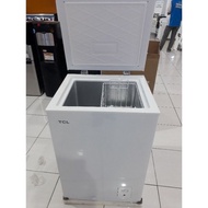 Freezer box TCL 100 liter chest freezer lemari es kulkas beku TCF-100Y