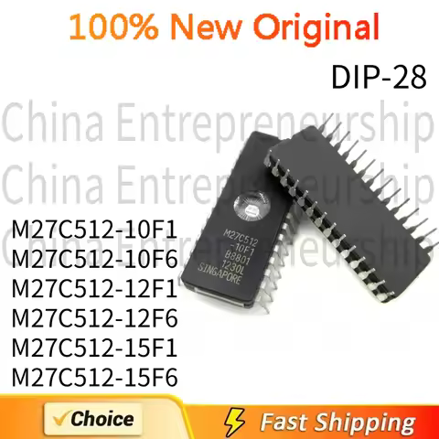 2~10 PCS DIP-28 M27C512-10F1 M27C512-10F6 M27C512-12F1 M27C512-12F6 M27C512-15F1 M27C512-15F6 Cerami