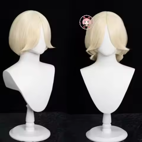 2025 Pure Vanilla Pumpkin Pie Cookie Wig Game Cookie Run Kingdom Cosplay Wig Resistant Synthetic Dro