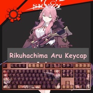 Rikuhachima Aru Keycaps Cherry Profile Blue Archive PBT Dye Sub Mechanical Keyboard Keycap