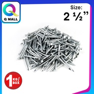 Q MALL [1KG/BOX] 3/4" 1" 1-1/4" 1.5" 2" 2.5" 3" 4"JAGUAR Hardened Steel CONCRETE NAILS / Paku Batu/ 
