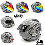 Helmet ARC XR Beats MODERN GREY With Color Visor Clear Smoke Rainbow Blue Purple Accessories Ritz V2 RSX150 Y16ZR R15