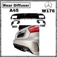 Mercedes Benz A Class W176 A45 Facelift Rear Bumper Diffuser