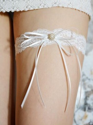 人造珍珠裝飾婚禮吊襪腰帶