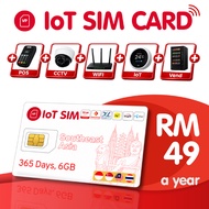 IoT Data SIM Card (4 SEA Countries, 365 Days) Roaming to SG, MY TH, ID | Physical SIM for CCTV, GPS,
