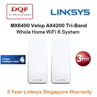 Linksys MX8400 Velop AX Intelligent Mesh Whole Home WiFi 6 System ( 2 Pack of MX4200 ) - Router or AP Mode, Support WHW0103 &amp; WHW0303 - 3 Year Local Linksys Warranty