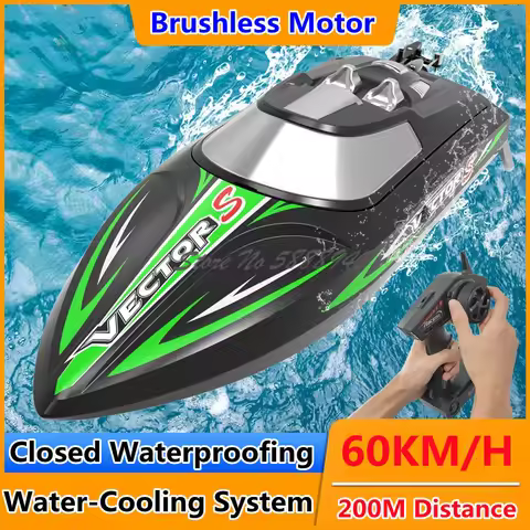 60KM/H 200M High Speed Remote Control Boat Speedboat 2.4G Reverse Function Capsized Reset Brushless 