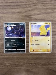 Promo 卡Pokemon pikachu umbreon 寵物小精靈卡 promo 比卡超+月亮龍依貝