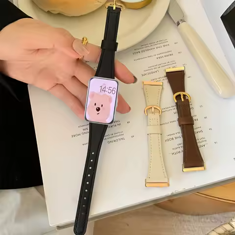 Slim Artificial Leather Loop for Samsung Galaxy Fit 3 Lady Strap for Samsung Galaxy Fit3 Mini Buckle