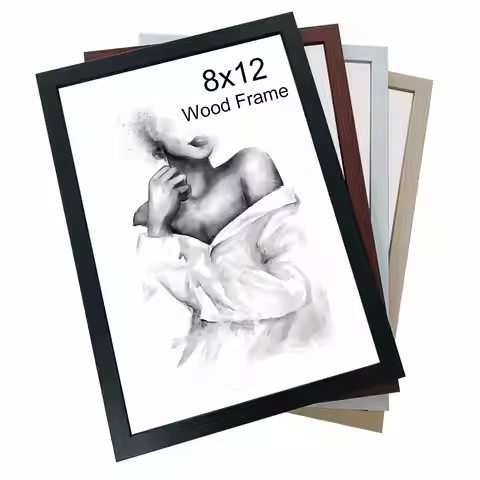 A4 Wood Photo Frame 1/2/3PCS 8x12inch Black White Brown Certificates Frame Picture Frame Log Color H