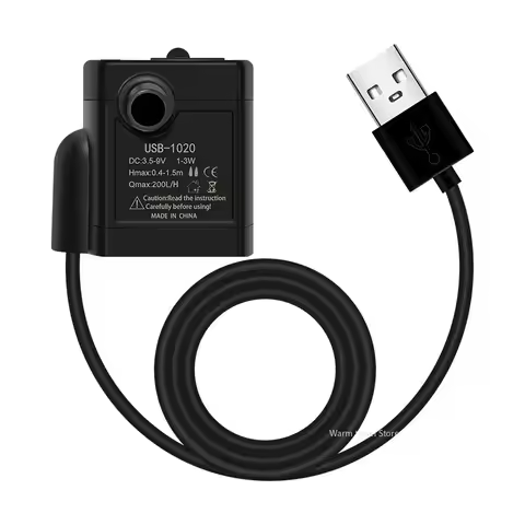 3.5-9V USB DC12V Water Pump Hydroponic Cooling Circulating Aquarium Pet Drinking Water Silent Brushl