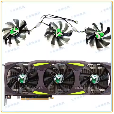 New GPU Cooler Fan For MAXSUN RTX3070ti RTX3080ti 8GB Turbo X3 FY010010M12LPA T129215SU DC 12V 0.45A