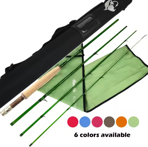 Aventik S-Glass Fly Fishing Rod 6-8ft 1/2/3/4/5/8wt Ultra Light Classic Medium Fast Action Fiberglas