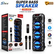 [Asal] ZQS-8302 Bluetooth Karaoke Speaker 8-Inch Bass Wireless Mic RGB LED FM Radio TWS Portable Spe