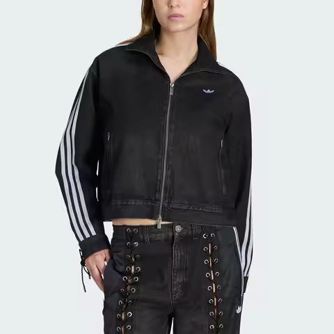 Adidas genuine clover new women's black street jacket jacket KS1394