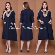 Dlusia Tunik turkey | Daster Arab | Midi Dress