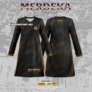 Jersey Muslimah Malaysia Merdeka 2023 Sublimation Baju Muslimah Microfiber Tshirt Women/men Jersey Black Gold Baju Jersey Muslimah Baju Muslimah Couple Baju Jersey Mu Plus Size